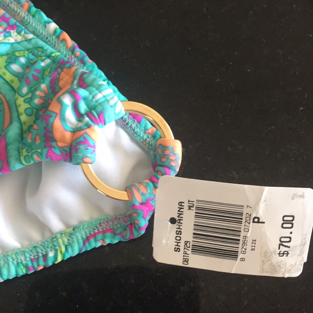 Shoshanna teal paisley bikini bottoms - Picture 4 of 4